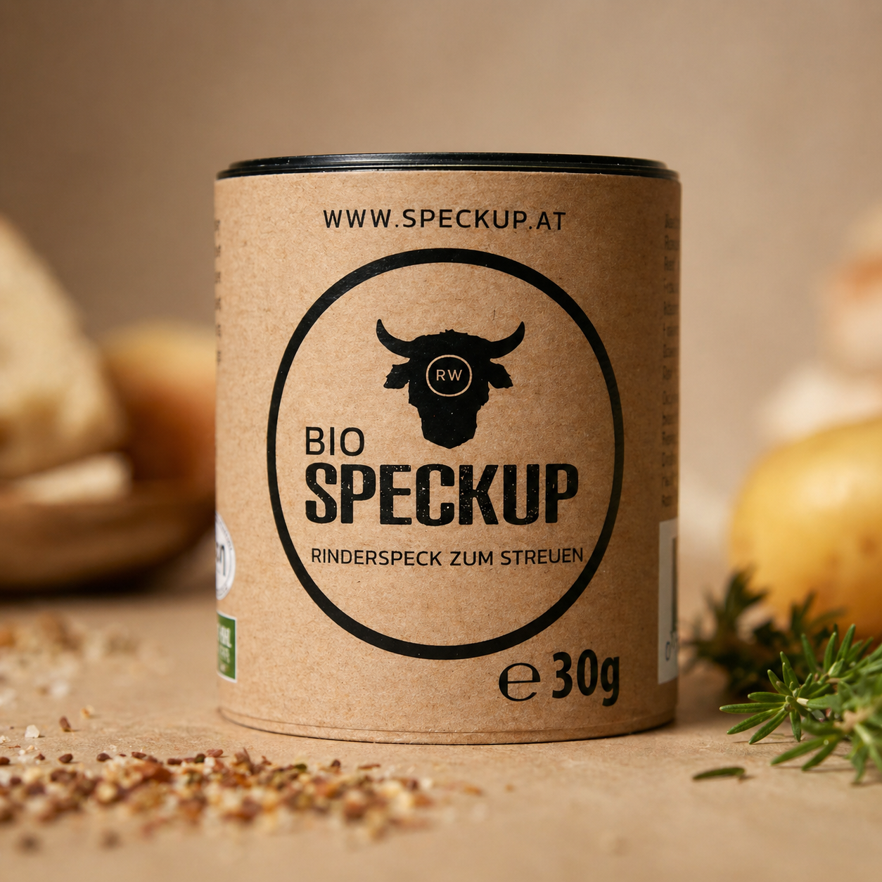 Speckup Original Bio Rinderspeckpulver 30g Dose mit würzigem Speckgewürz aus Österreich